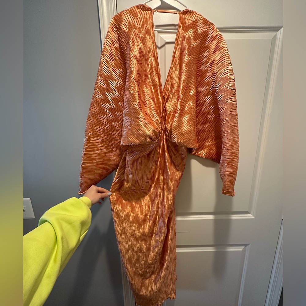 Stunning Orange L’idee Riviera Gown / Kimono Dress